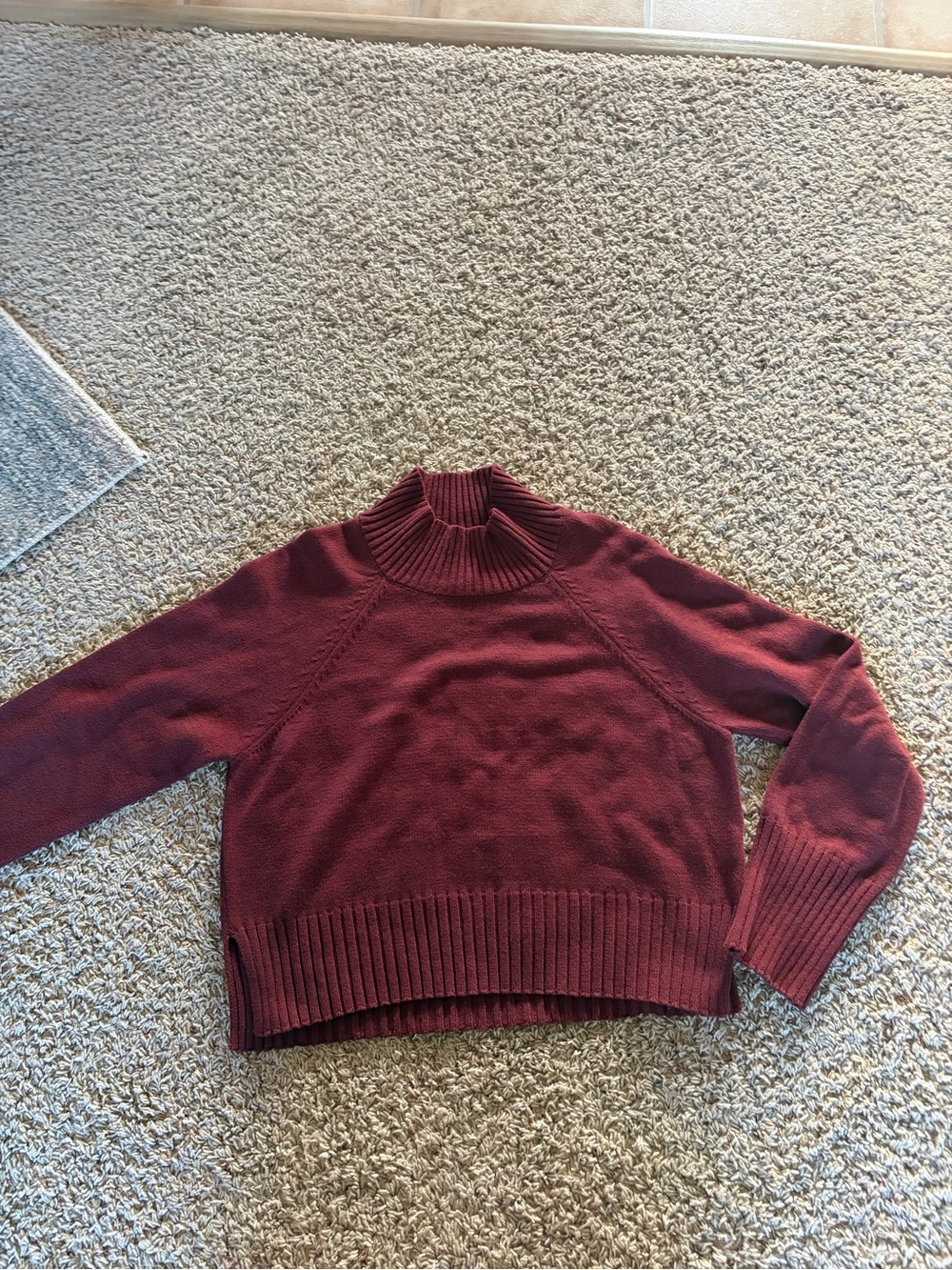 Workshop Republic Clothing Women's Ribbed Turtleneck Sweater in Wine